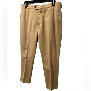 Thom Sweeney Flat Front Chino Pants in tan/ khaki, Size MtM/Waist 33/ Inseam 26”